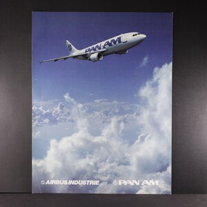 1980s Pan Am travel poster 15x19.5&quot; Clipper Liberty Bell Boeing 747, vintage travel poster airline advertisement, aircraft wall art
