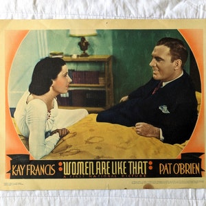 1938 Kay Francis in Women are like that Movie Lobby card 11x14&quot;, Golden Era Hollywood original vintage small poster, pre-WWII cinema promo