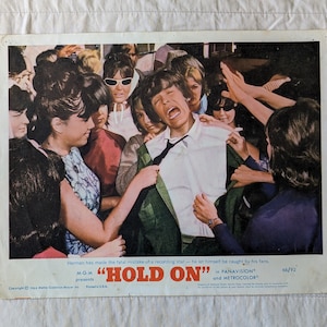 1966 Hold On Lobby card 11x14&quot;, MGM USA original vintage small movie poster, cinema promo picture