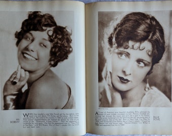 1930 Film Noir actors movie star photo book, Stars of the Photoplay, headshots art portraits of famous film favourites HC vintage book