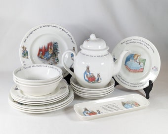 CHOOSE Vintage Beatrix Potter Peter Rabbit dishes by Wedgwood of Etruria & Barlaston, sold individually