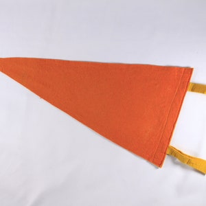 1950s Los Angeles tourist souvenir pennant 26, orange felt banner, student dorm room gift image 8