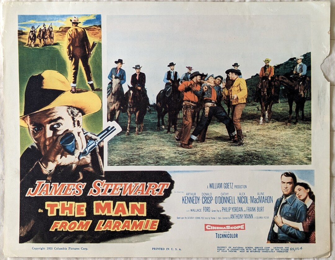 1955 The Man From Laramie Lobby Card Original Western Movie Poster 1955-the-man-from-laramie-lobby-card-original-western-movie-poster
