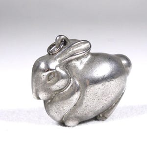 1970s Max Factor Bunny Rabbit Solid Perfume Stash Locket Pendant