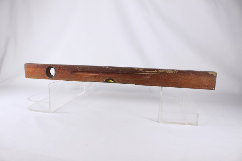 English 24 Solid wood and brass spirit level, vintage Parry & Bott Ltd Birmingham hardware tools, classic carpentry construction tools image 3