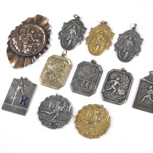 CHOOSE 1924-1925 Antique Track and Field Relay medals, Sterling Silver Athletics awards, Art Deco running medals, High School sport
