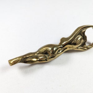 CHOOSE Solid brass naked woman erotic Bottle Opener, Vintage Erotik adult bar wares, female forms Cap Bottle Opener image 6