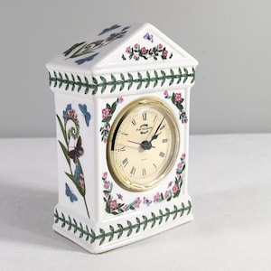 Vintage Englisch 6 "Portmeirion Botanic Garden China Kaminuhr mit Batteriebetriebenem Quarzwerk