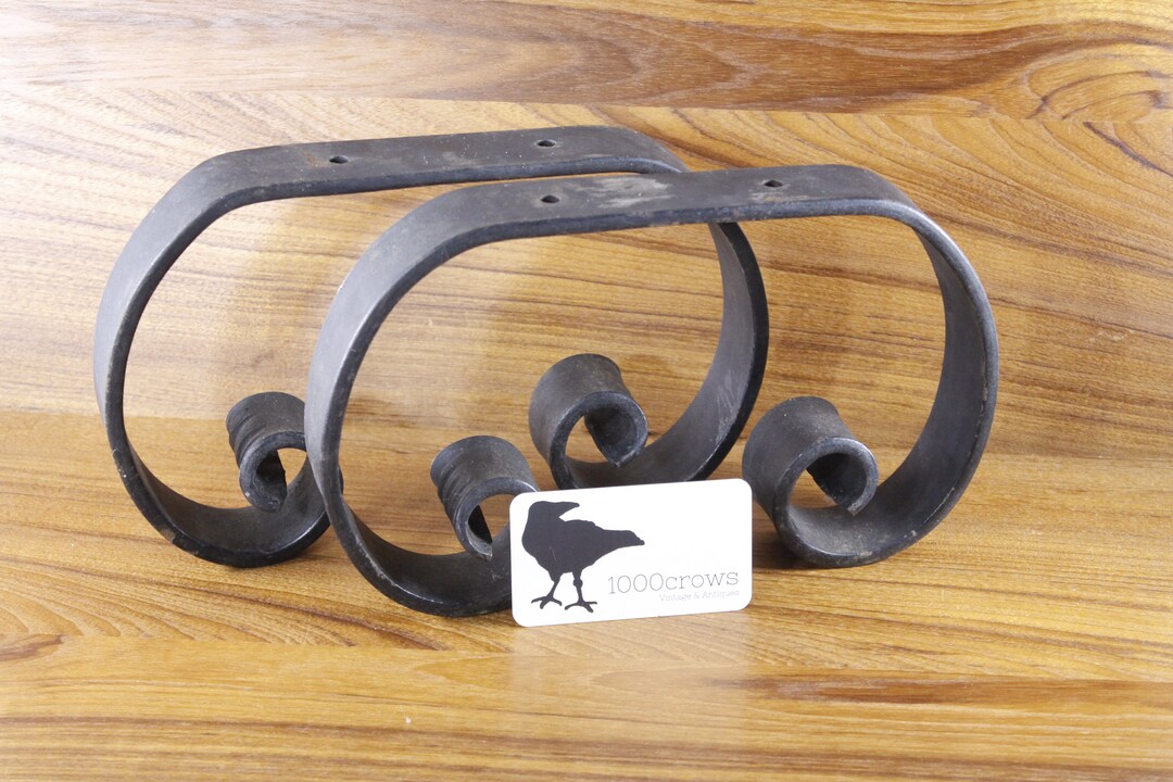 Vintage Cast Metal Curved Furniture Legs Set of 2 Plant Riser Etsy Canada