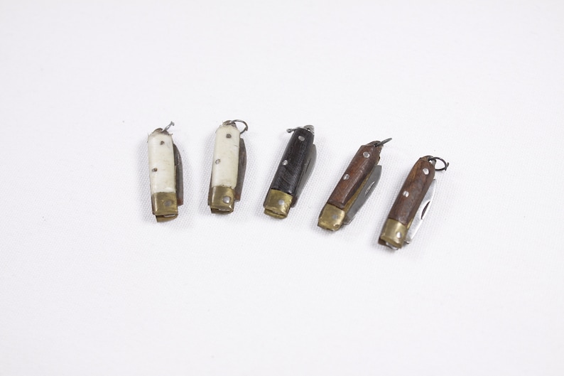 CHOOSE Antique quill knife 1, miniature pocket knife, micro pen knife, chatelaine keyring small folding knife image 5