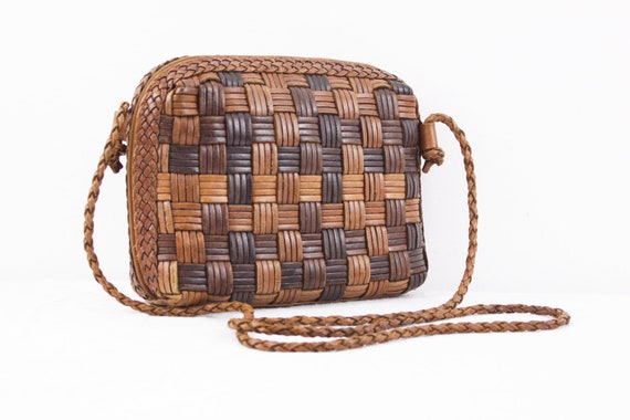 woven leather crossbody bag