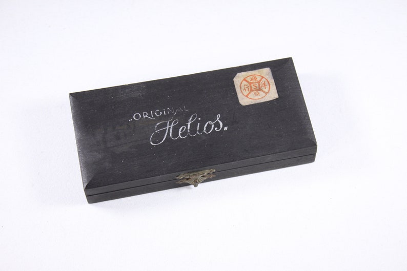 Vintage Original HELIOS 0-1 micrometer tool in wooden box made in Germany, outer dimension measuring tool, machinist tool making gauge image 7