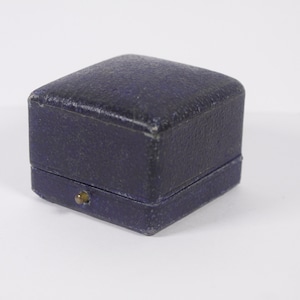 Boîte à bagues en cuir bleu antique, boîte à bagues de fiançailles pour homme, grande boîte à alliances, boîte à bijoux quelque chose de vieux bleu