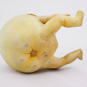 Vintage 'apple boy' surrealist sculpture by Ismael Franco, ceramic surreal art figure image 10