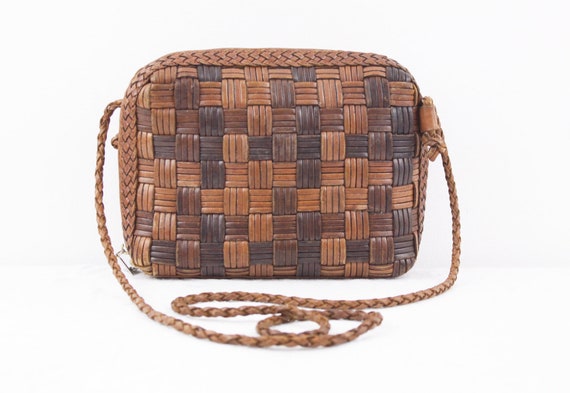cem woven leather purse