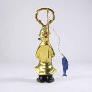 Naughty angler fisherman corkscrew bottle opener, made in Japan adult vintage barwares image 9