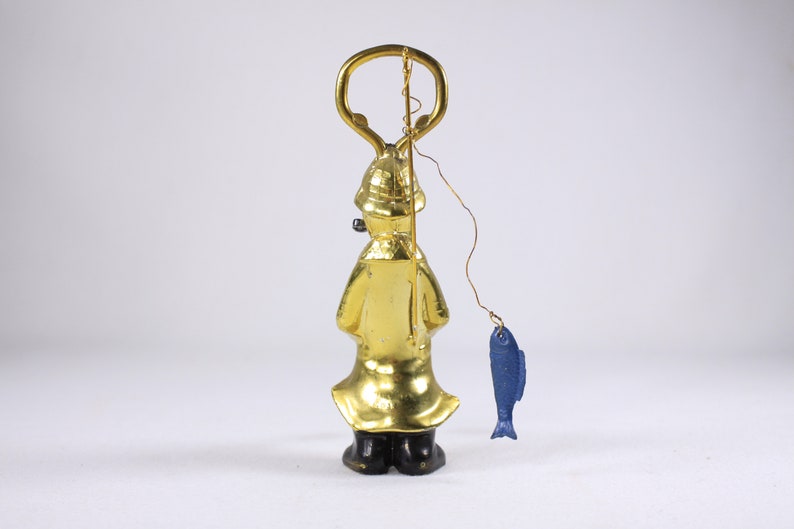 Naughty angler fisherman corkscrew bottle opener, made in Japan adult vintage barwares image 9