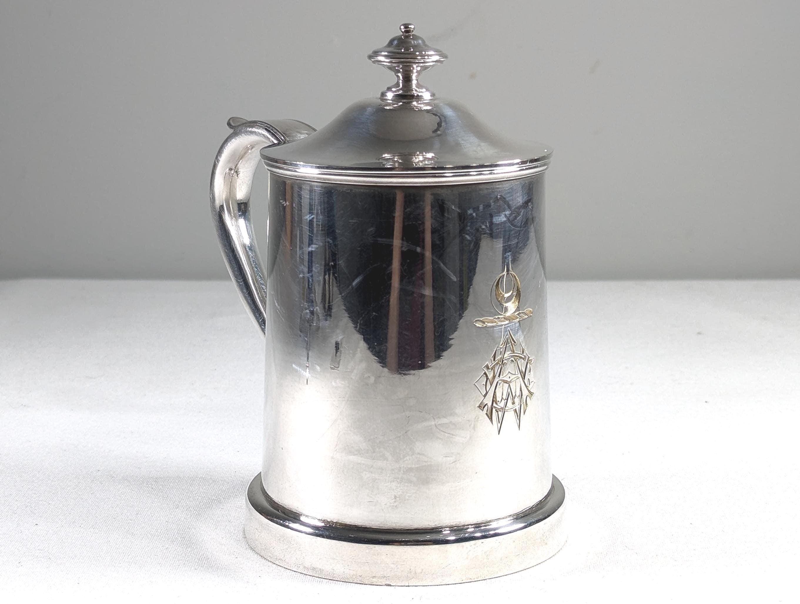 ヴィンテージ シルバー メッキ スコットランド氏族タンカード