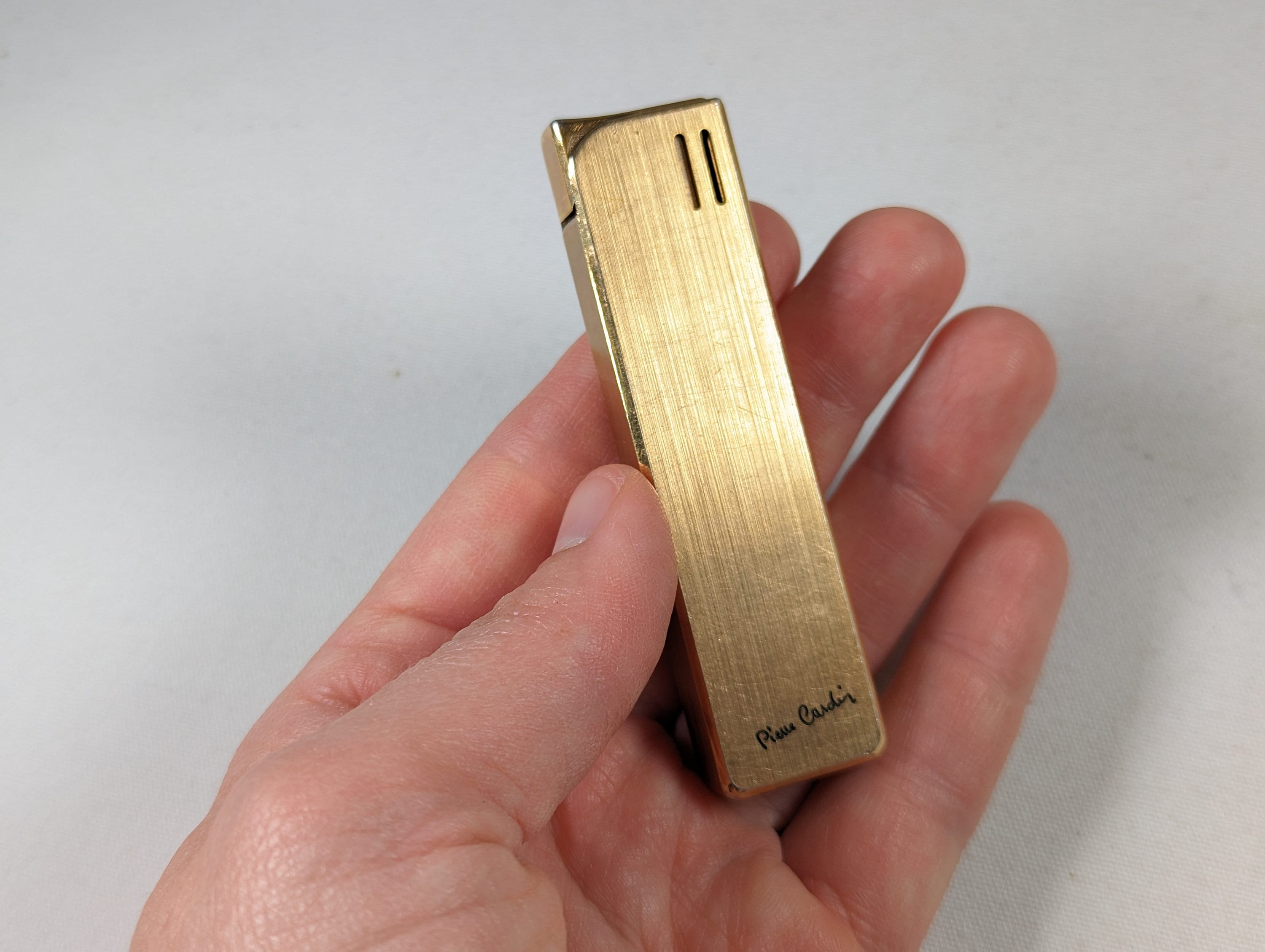 Rare Vintage Pierre Cardin Gold Plated Butane Lighter, Gold