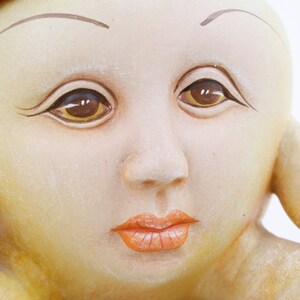 Vintage 'apple boy' surrealist sculpture by Ismael Franco, ceramic surreal art figure image 9