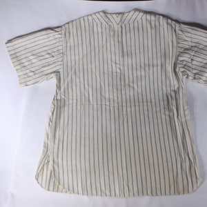 ca 1930s striped Baseball uniform and leather baseball, Sport collectible uniform, vintage sport equipment for TV movie prop or display image 4