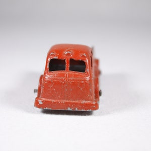 Vintage Tootsie toy bright red fire patrol truck ca 1950s, 1 piece Tootsietoy diecast metal toy car, tootsietoys image 7