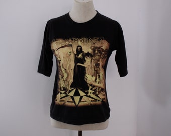 Iron Maiden Dance of Death black Tshirt, early 00's double sided metal band shirt, hard rock shirt