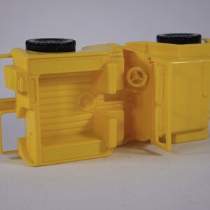 Vintage plastic Jeep Toy Willys jeep made in Canada CHOOSE Yellow or Green ca 1980s image 8