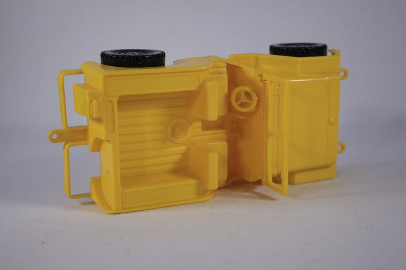 Vintage plastic Jeep Toy Willys jeep made in Canada CHOOSE Yellow or Green ca 1980s image 8