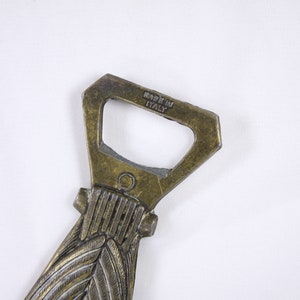 Vintage Owl bottle opener made in Italy, cast metal barware image 10