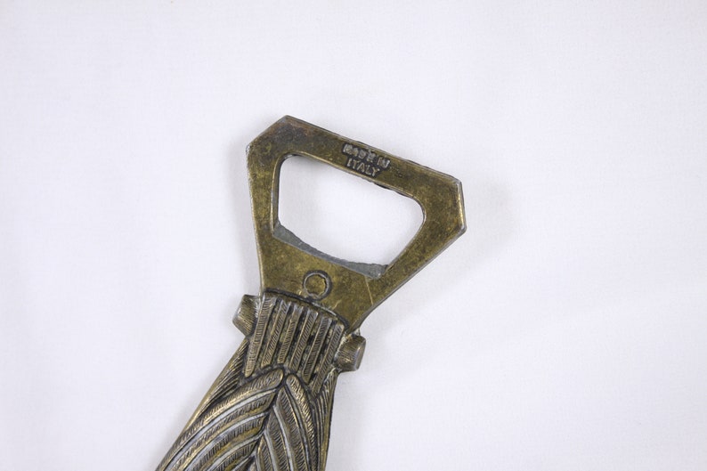 Vintage Owl bottle opener made in Italy, cast metal barware image 10