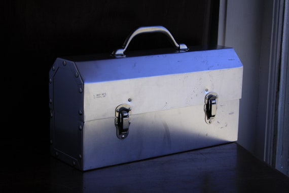 Vintage L May Mfg Sudbury Metal Miners Lunchbox 1… - image 5