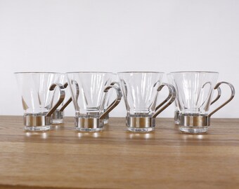 Bormioli Rocco Ypsilon tempered glass Espresso cups set of 8 made in Italy