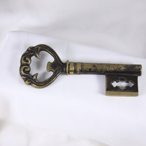 Heavy metal mansion Key bottle opener and cork screw, key to the Castle or Estate, gift for student or young adult image 7