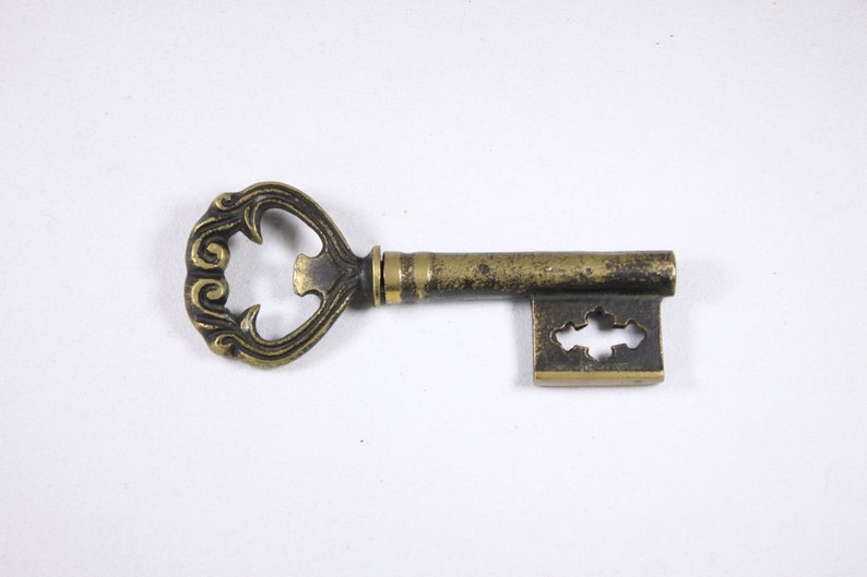 Heavy metal mansion Key bottle opener and cork screw, key to the Castle or Estate, gift for student or young adult image 2