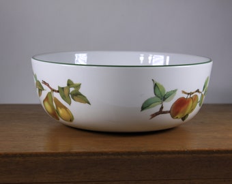 1986 English Royal Worcester Evesham Vale 8" round bowl, Freezer to Oven, Oven to Table, Microwave proof fine china