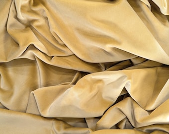 Lightweight Velvet Golden yellow fabric 56 x 120", unused crafting sewing DIY material