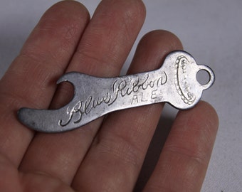 1870s pre-PABST Blue Ribbon Ale Pilsner Beer antique church key beer bottle opener