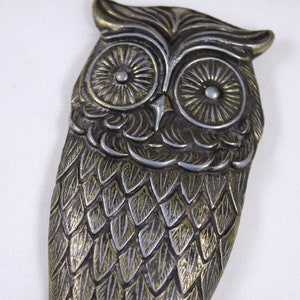 Vintage Owl bottle opener made in Italy, cast metal barware image 2