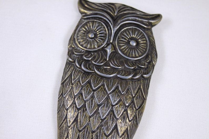 Vintage Owl bottle opener made in Italy, cast metal barware image 2