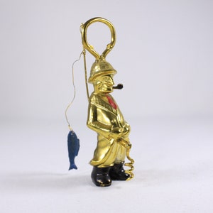 Naughty angler fisherman corkscrew bottle opener, made in Japan adult vintage barwares image 5