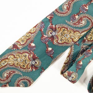 Vintage 100% silk neck tie, Boulevard Club Pure silk emerald green tie, gentlemans necktie evening wear neck wear 59 x 3 3/4&quot;