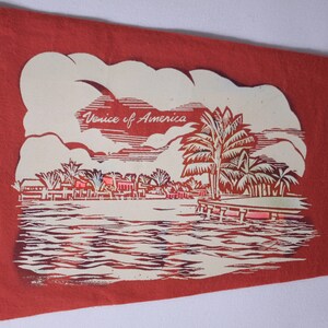 Vintage Fort Lauderdale Florida felt pennant, spring break souvenir pennant, dorm room decor flag image 5