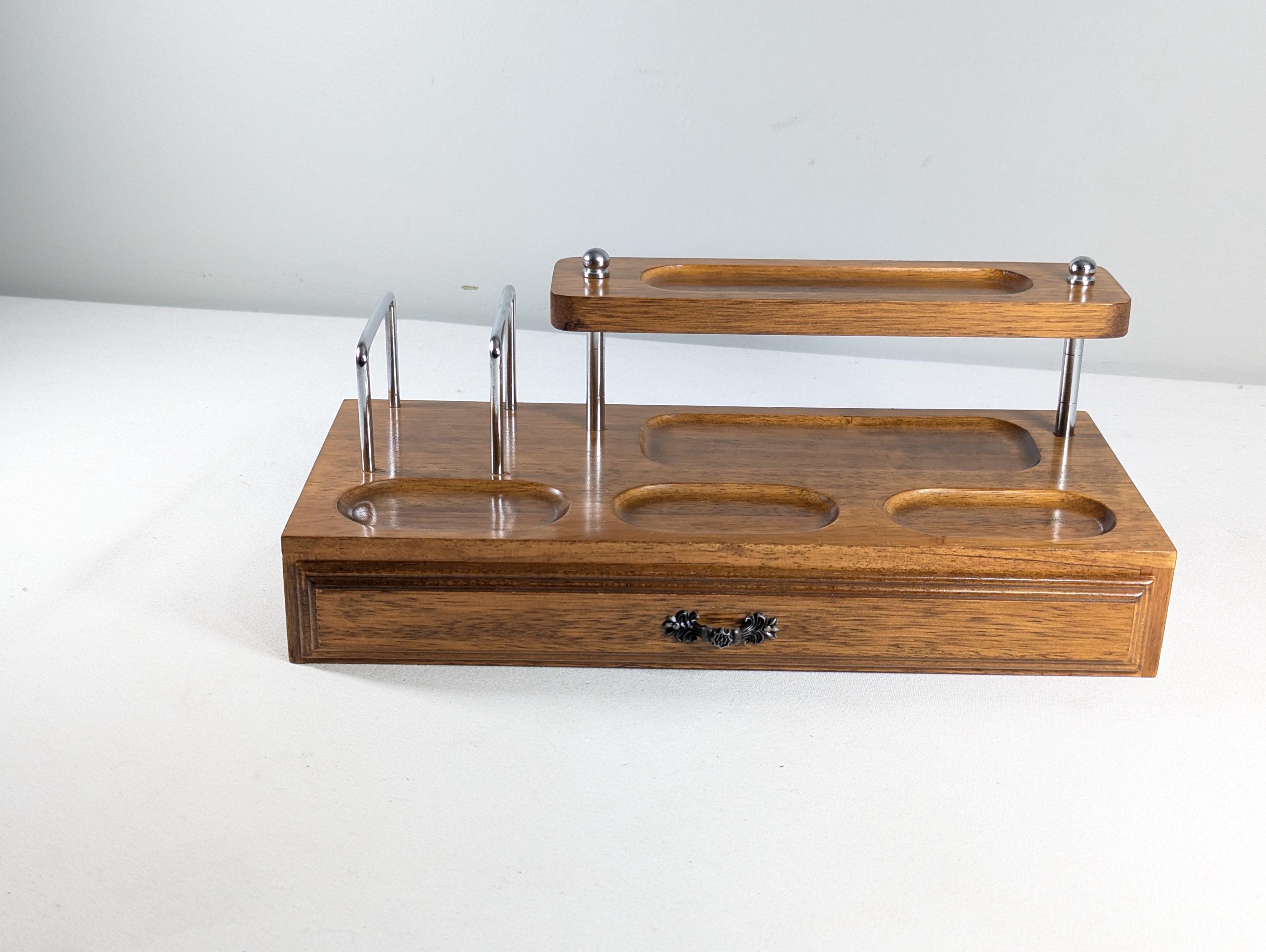 1960年代のヴィンテージ木製デスクトップオーガナイザー：MCM台湾製