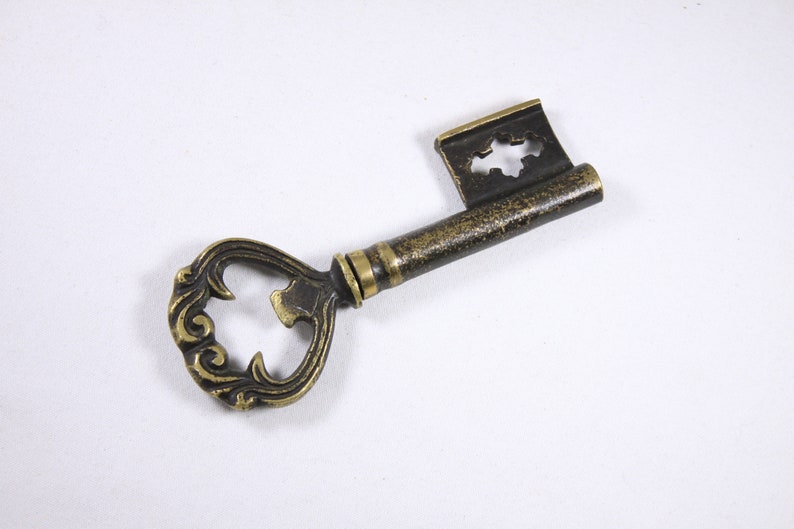 Heavy metal mansion Key bottle opener and cork screw, key to the Castle or Estate, gift for student or young adult image 1