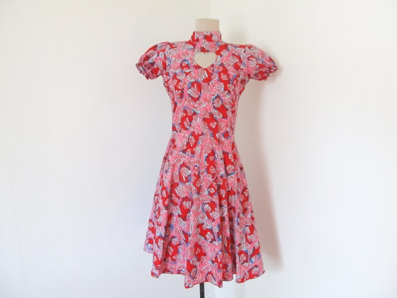 Pink lolita dress with heart cutout