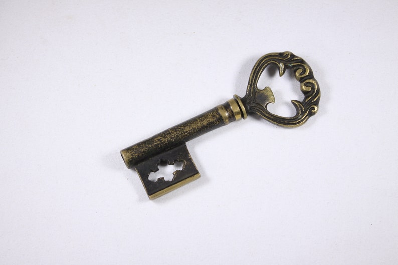 Heavy metal mansion Key bottle opener and cork screw, key to the Castle or Estate, gift for student or young adult image 6