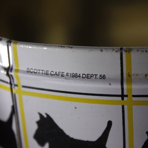 1984 Dept 56 Scottie Cafe nesting tins, open shelf kitchen storage boxes, open pantry boxes, retro mod kitchen decor storage tins image 5