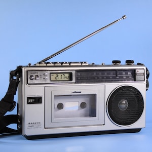 RARE Vintage SANYO M1950F Portable Radio Cassette Recorder, 1970s