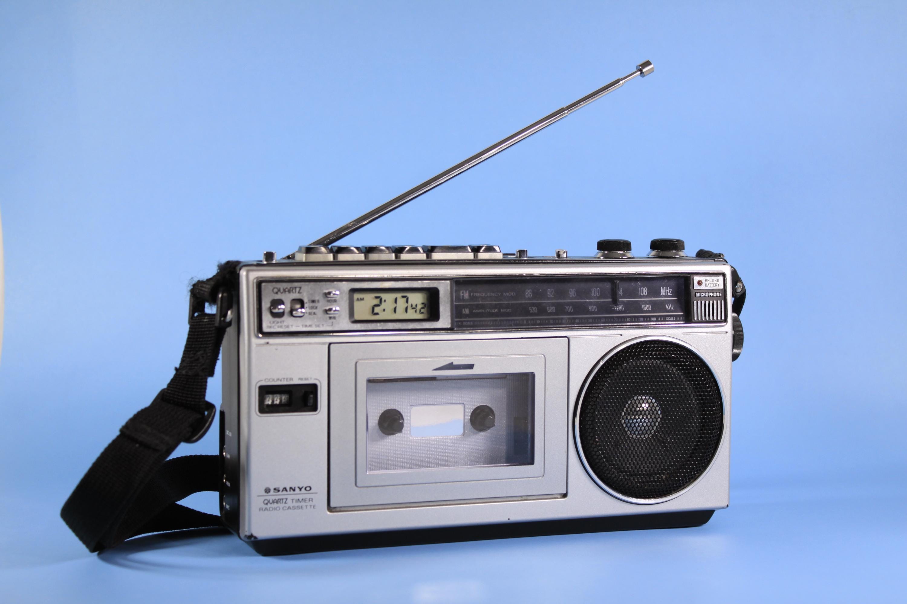 RARE Vintage SANYO M1950F Portable Radio Cassette Recorder, 1970s